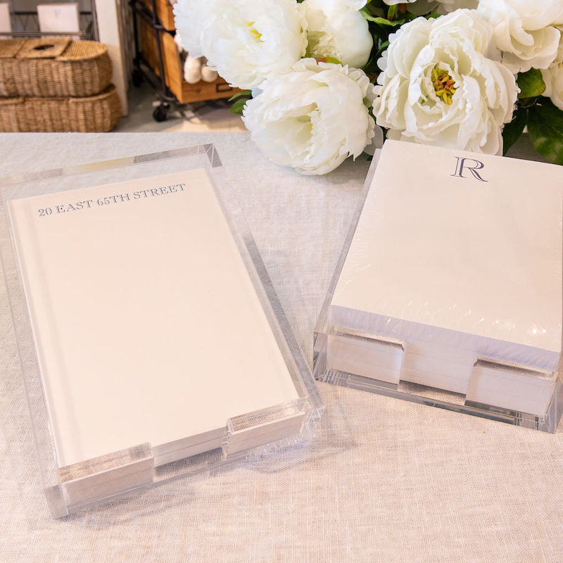 Notepad. Shop ACRYLIC NOTEPAD HOLDER – The Monogram Shop